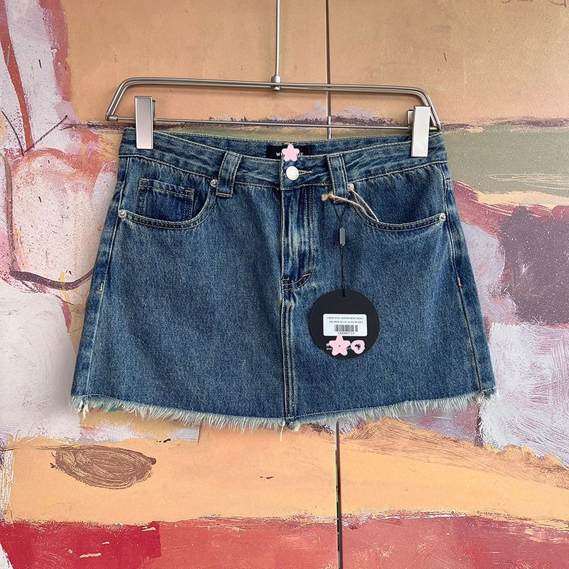 

Foreign Trade Original Order WF Imissyou American vintage Slimming Versatile Gyaru Sheath Denim Skirt C111237