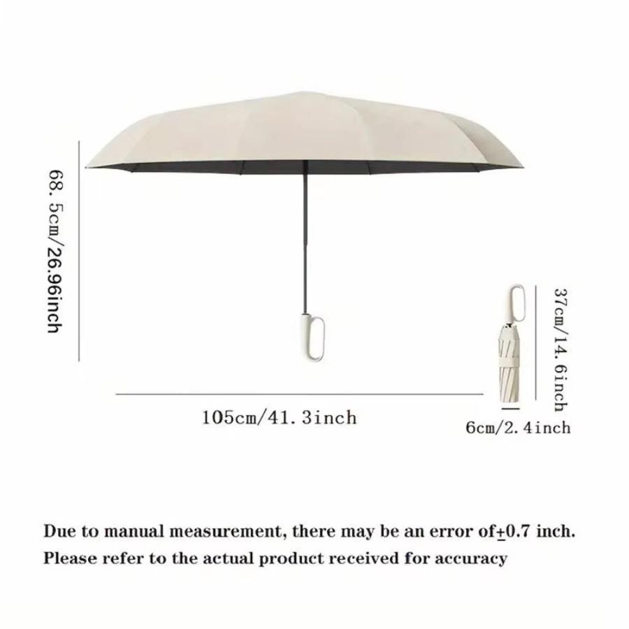 Fully Automatic Folding Ring Buckle Umbrella, Windproof Waterproof, Enlarged Thick,Car Reverse Wind Resistant Umbrella Men Women