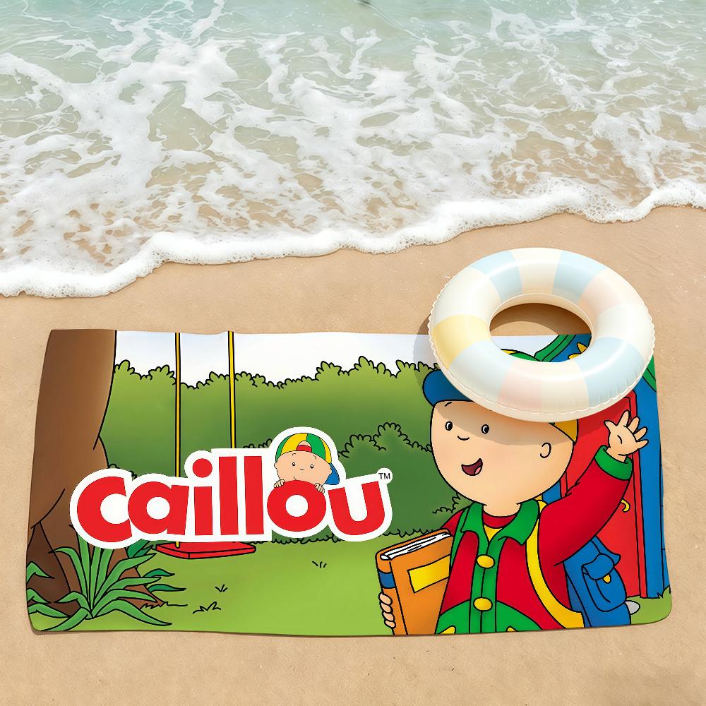 Cartoon cute C-Caillou Towel Drying Bath Towel Applicable To Light Swimming Camping Yoga Beach Out
