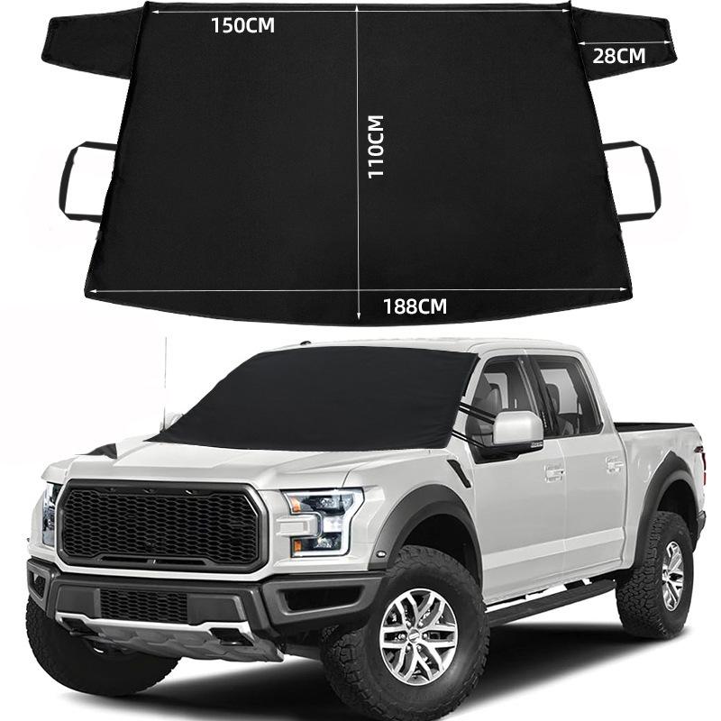 Windshield Frost Protector with Anti-Theft Straps, 600D Oxford Fabric for Ice & Snow, Multi-Size Universal for All Vehicles
