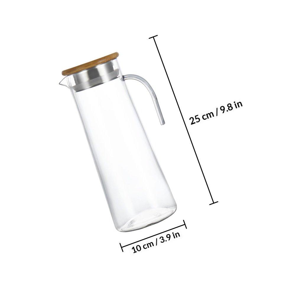 Premium Clear Acrylic Water Pitcher Large Capacity Household Drinking Pitcher for Living Room Bedroom Office Elegant Tea Water