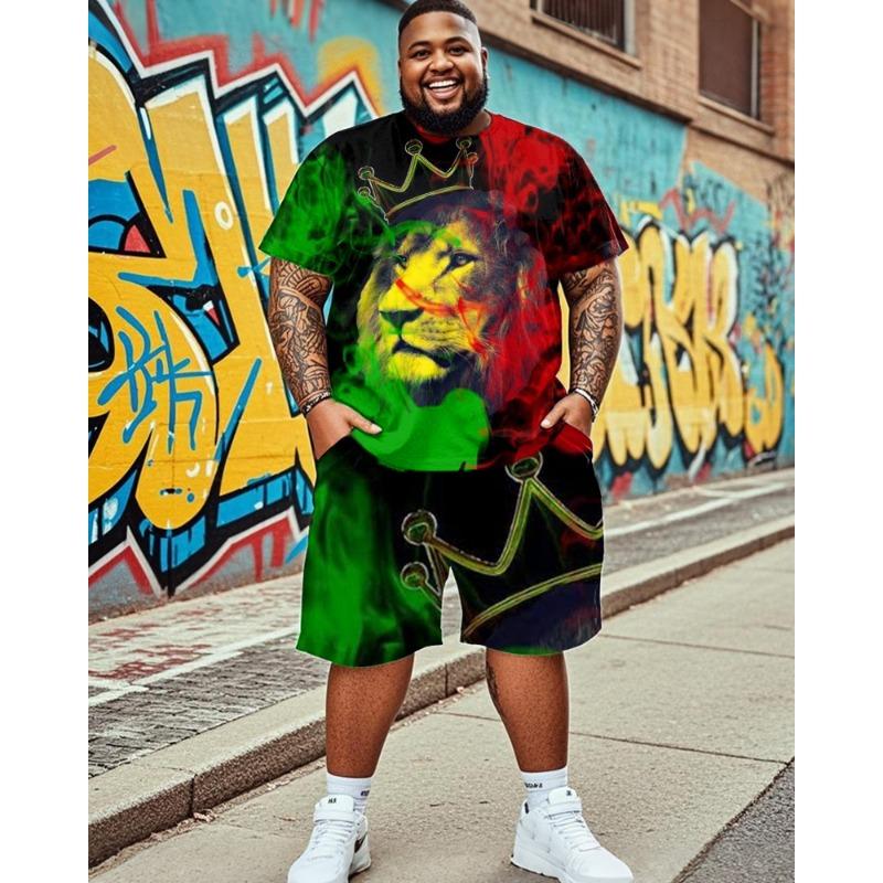 

Men s Suit - Juneteenth Short Sleeve T-Shirt Shorts Two-Piece Set S