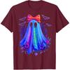 Cute Boo Halloween Ghost Bow Flower Neon Ghost Halloween T-Shirt