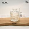 Botella Difusora de Aroma de Vidrio Diamante de 150 ml Botella Vacía de Fragancia Recargable Contenedor de Aceite Esencial Aliviar el Estrés Decoración del Hogar