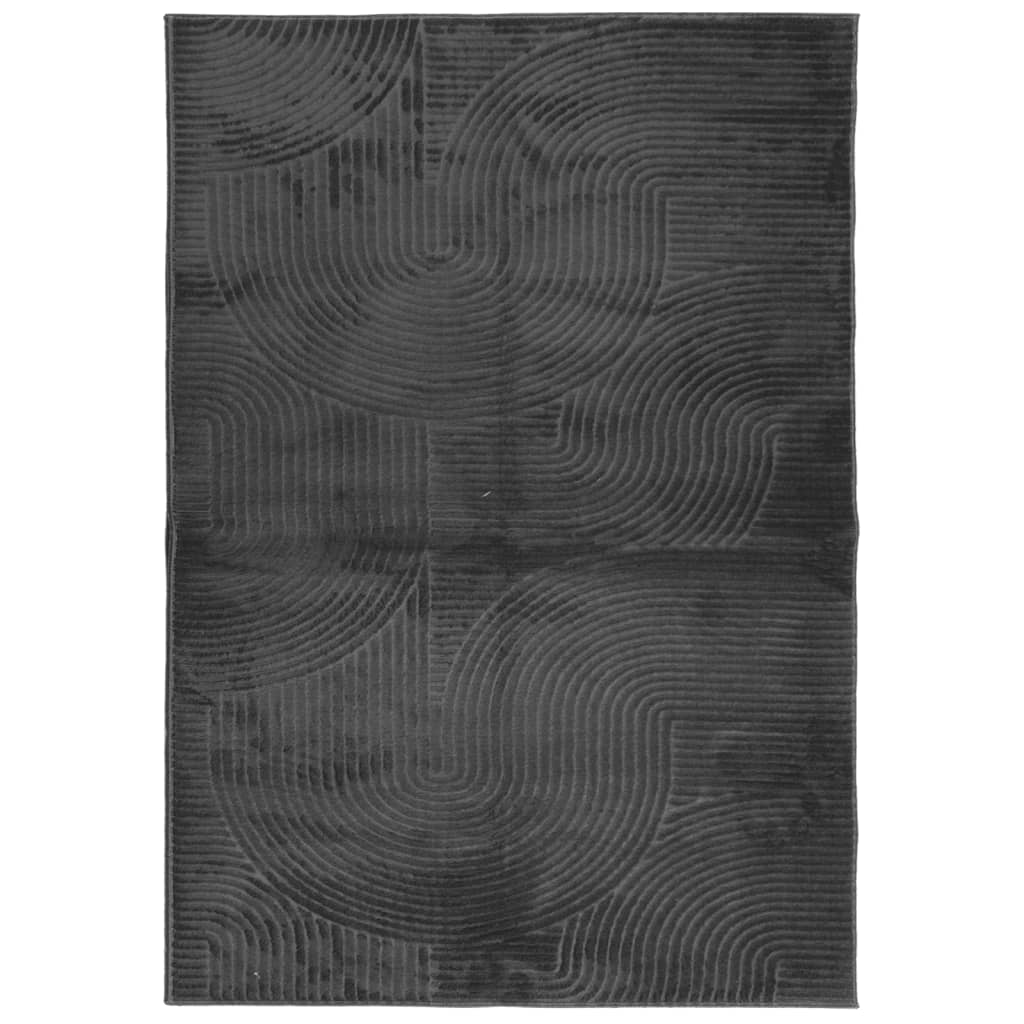 IZA Short Pile Rug Scandinavian Style Anthracite 120 X 170 Cm