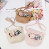 New Summer Kids Flower Caps Bag Girl Sandy Beach Hat Baby Coin Cute Weave Straw Purse Children's Messenger Backpack