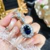 Trendy Luxury Sparkling Cubic Zirconia  Color Jewelry Sets Women Noble Elegant Party Banquet Necklace/Earrings/Ring