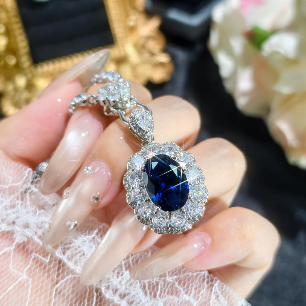 Trendy Luxury Sparkling Cubic Zirconia  Color Jewelry Sets Women Noble Elegant Party Banquet Necklace/Earrings/Ring