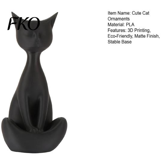 Mechanical Balance Cat Ornament 3D Printed Meditating Figurine, Modern Abstract Sculpture with Cross-Legged Pose, Collectible Art Piece Minimalist