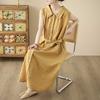 Green Sleeveless Shirt Dress Women's Summer New Design Sense Loose and Thin Lace-up Temperament Long Skirt