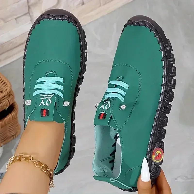 Women Sneakers 2026 New Designer Shoes Loafers Soft-soled Roman Breathable Outdoor Women Retro Big Size Single Shoes for Women