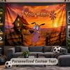 Courage the Cowardly Dog Personalized Tapestry Support Custom Name, Wall Art Home Decoration