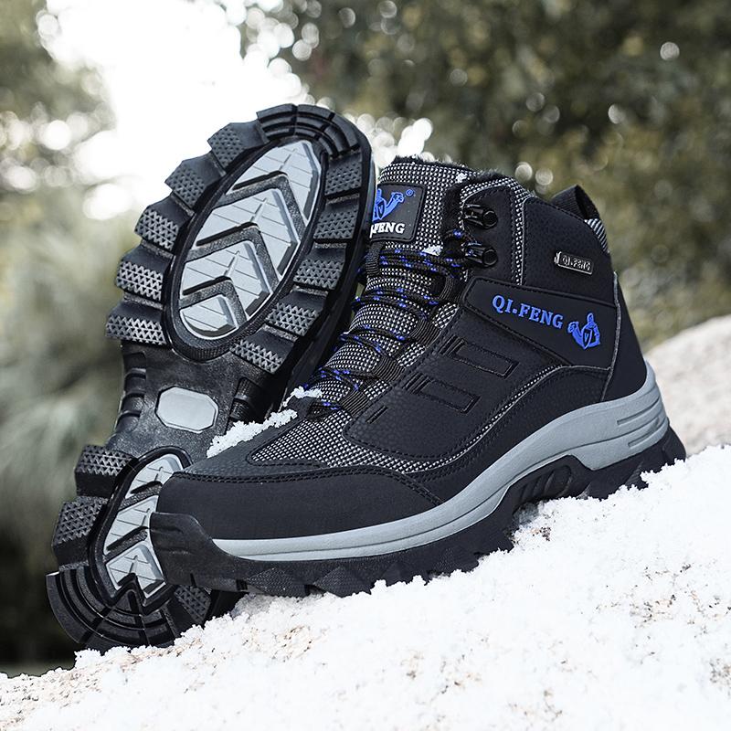 37-47 Fashion Plus Velvet Warm High Top Cotton Shoes Outdoor Mountaineering Shoes Travel Hiking Shoes Snow Boots