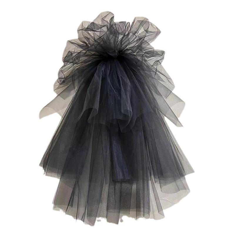 

Bridal Veil Bride Princess Tulle Headscarf Gothic Black Bachelorette Party Hen Party Bride Veil Hen Party Head Scarf 1 чёрный