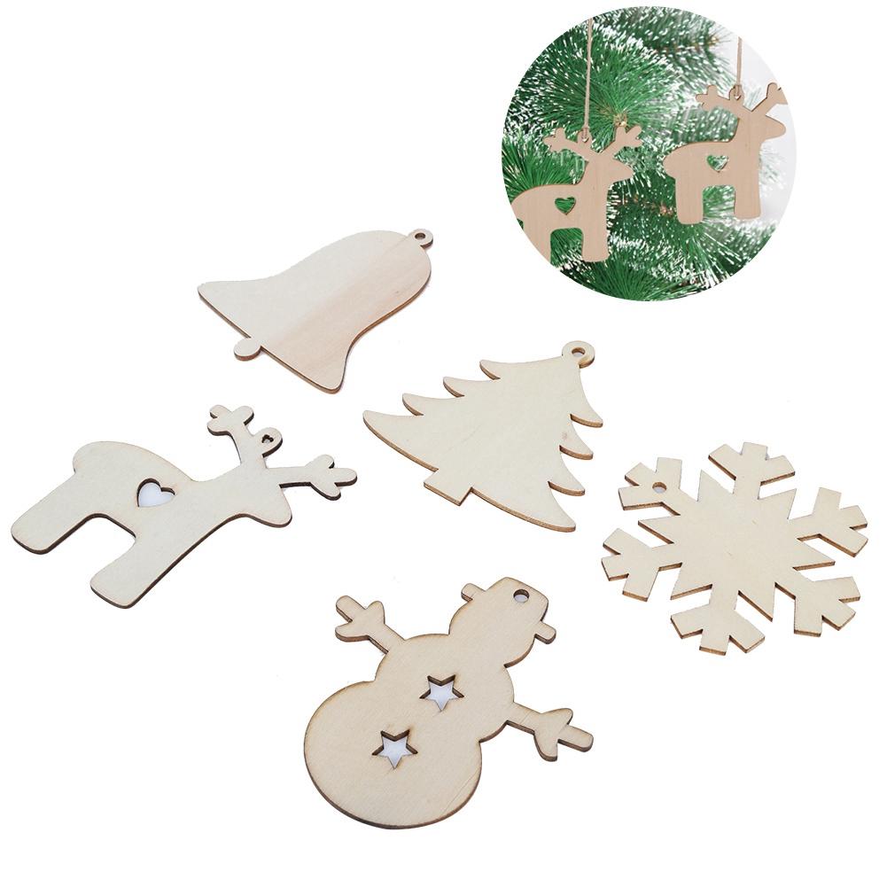 Innovative DIY Wooden Pendant Hanging Ornaments Crafts for Home Christmas Tree Decoration