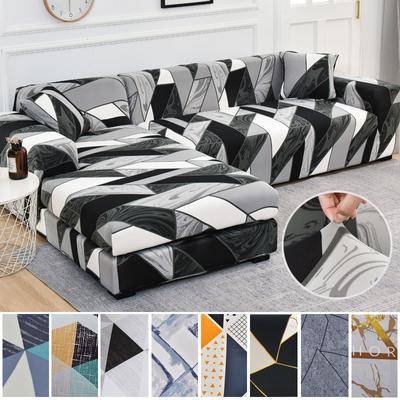 Geometrischer Sofabezug, elastischer Sofabezug für Wohnzimmer, moderner Ecksofa-Schonbezug, Sessel-Couchbezug, 1/2/3/4-Sitzer