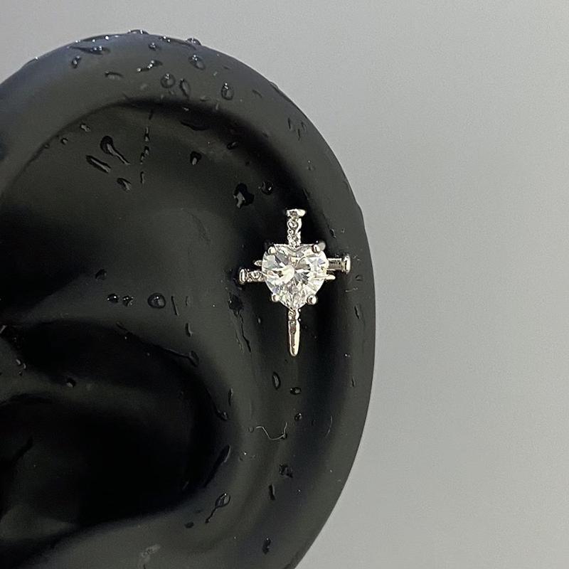 

1 ПАРА Модные И Изысканные Серьги-Крестики Серебряного Цвета с Цирконом Креативные И Крутые Персонализированные Вечерние Ювелирные Изделия Подарки серебряный