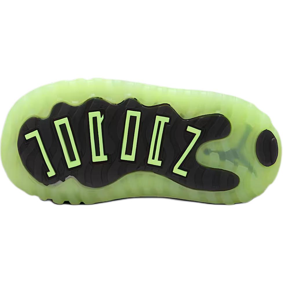 Air Jordan 11 Retro TD Czarne Ciemny Rodzynek Buty dla Niemowląt Szare Białe Ledwo-Volt IB1380-001