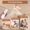 Modern Ceiling Fan Light Dimmable Fan and Light Combo Ceiling Fans with Bulb Lights and Remote Controler for Indoor Decoration