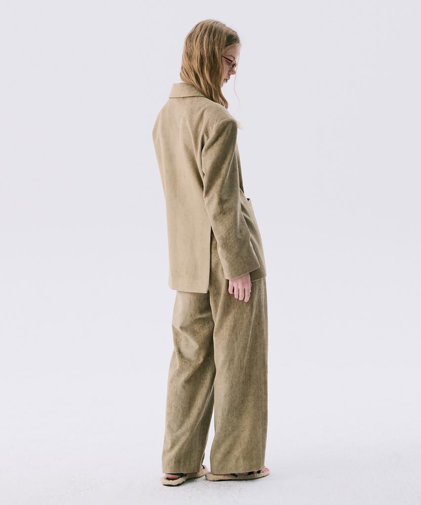 WNDERKAMMER 25 Corduroy Wide Pants_Light Khaki