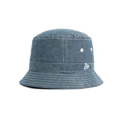 New Era Denim Series, Solid Color, Cotton, Fisherman Hat, Unisex Couple Style, Blue 12514674