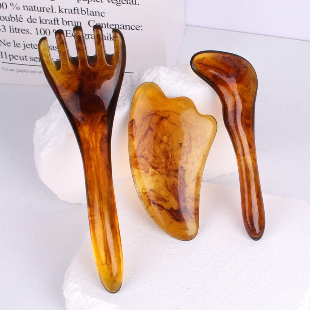 Slimming Beauty Resin Massage Tool Gua Sha Board Facial Scraping Scraper Massage Comb Face Massager