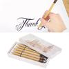 5Pcs Bamboo Dip Pen Bamboo Nib/No.1-5 Nib/Oblique Nib Set 5 Nib Sizes Boxed Dip Pen Beginner Friendly Easy To Use
