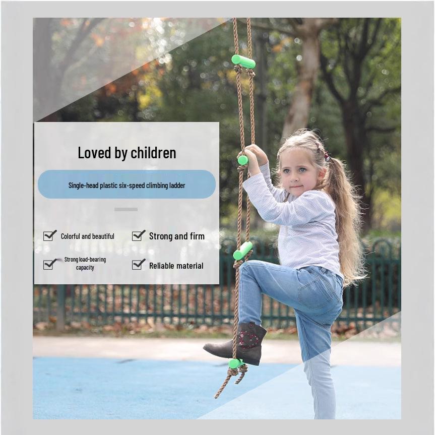 Children's Six-Speed Indoor/Outdoor Climbing Ladder and Swing Set