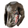 Men's T-shirt Retro American Street Style Long-Sleeved Shirt 3D Printed Sports T-shirt Round-neck Long-Sleeved Tee Harajuku Y2k