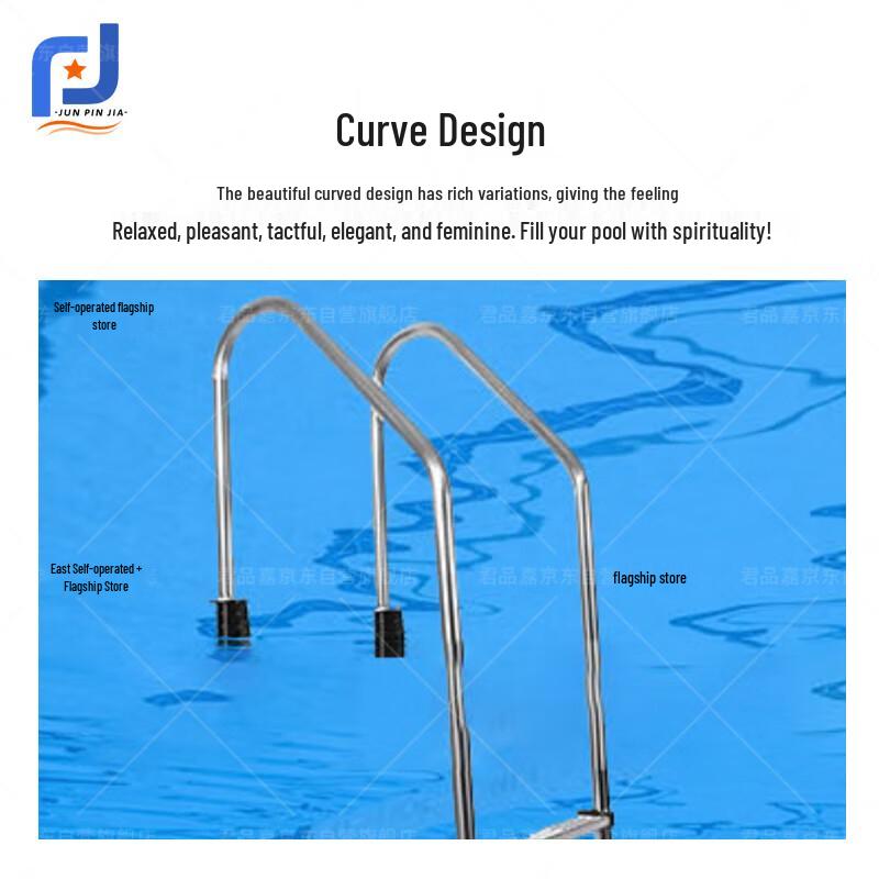 Surface Mount 304 Stainless Steel Swimming Pool Ladder