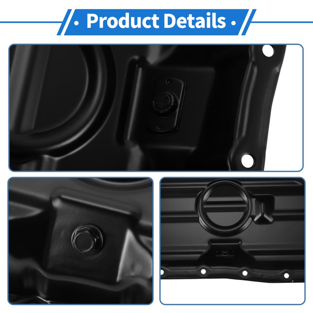 X Autohaux No.1210238021 Engine Oil Pan for Toyota for Lexus GS460 4.6L 08-11 Steel Black