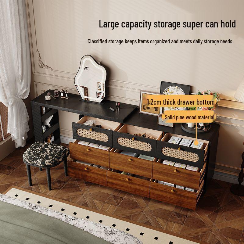 French Antique Style Retro Chest of Drawers and Dressing Table - High-End Bedroom Storage Cabinet 2025.