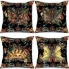 American Retro Linen Peach Leather Velvet Pillow Case Living Room Sofa Office Car Cushion