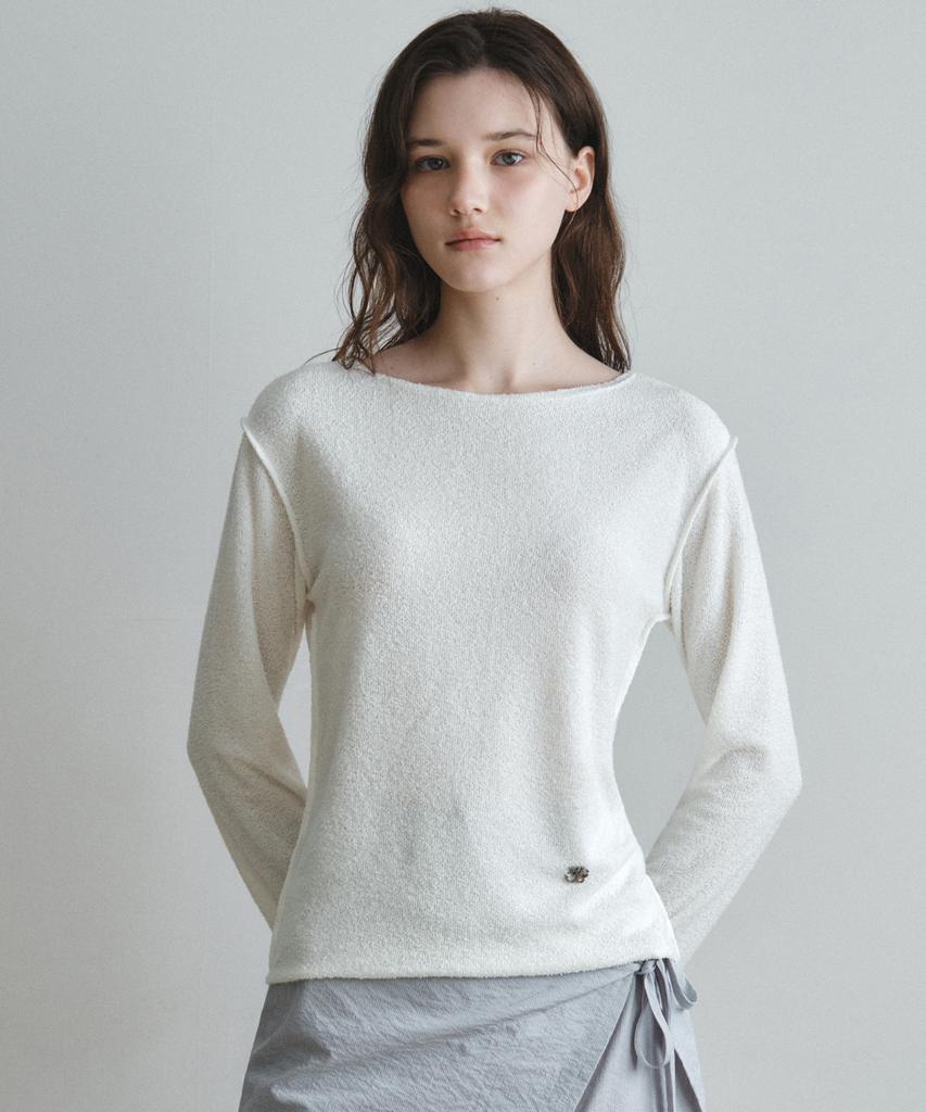 Wednesday Oasis For Woman Misty Boat Neck Knit_Ivory(W26Tp03)