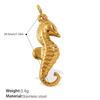 Ocean Element Conch Shell Pendant Accessories Stainless Steel Gold-Plated Beach Wind Accessories