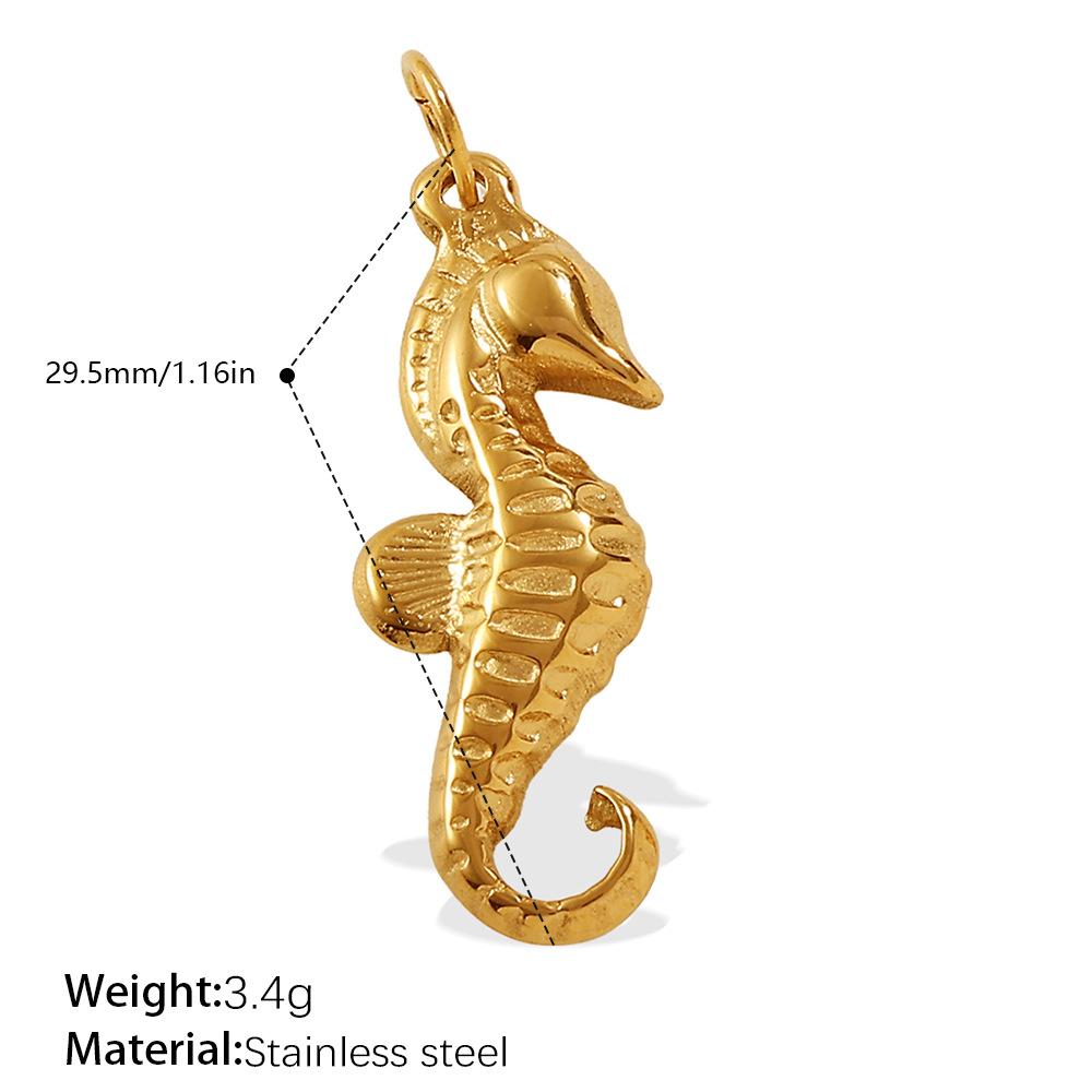 Ocean Element Conch Shell Pendant Accessories Stainless Steel Gold-Plated Beach Wind Accessories
