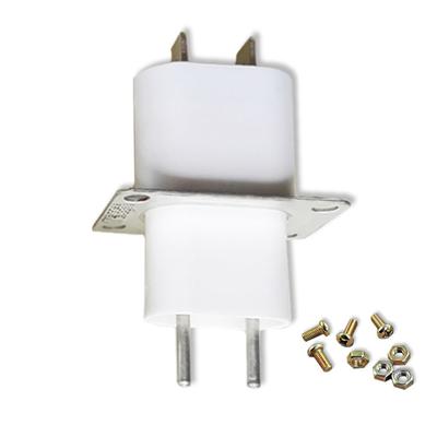 Home Electronic Microwave Oven Magnetron Filament 4 Pin Socket Converter White