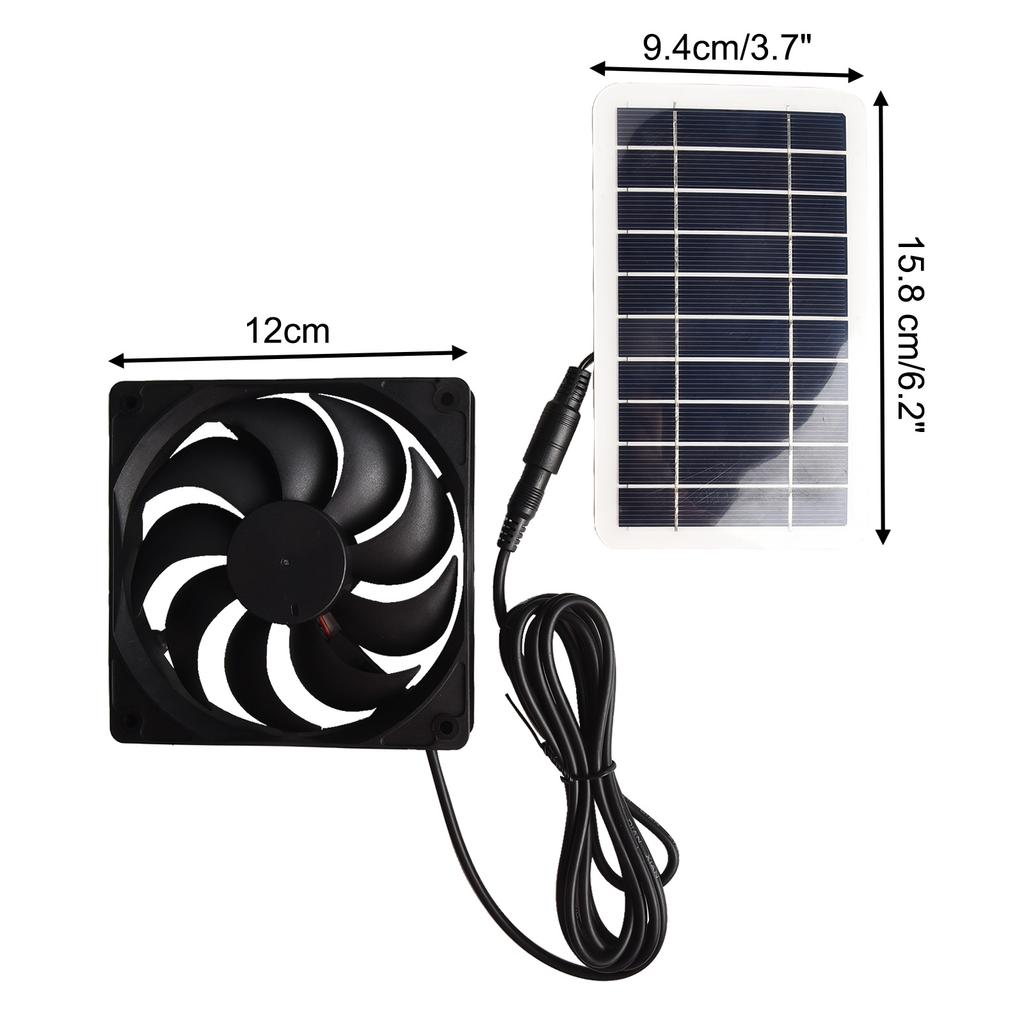2W Solar Fan Polycrystalline Exhaust Fan Compact And Portable Energy-efficient Environmentally Friendly Hot Weather Cooling