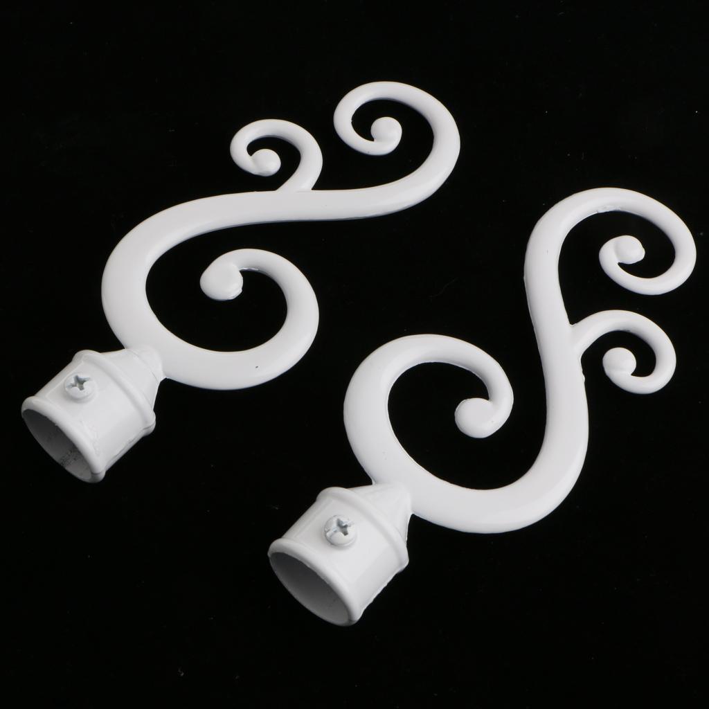 Curtain Recess Brackets Drapery Pole Ornament For 22mm Poles