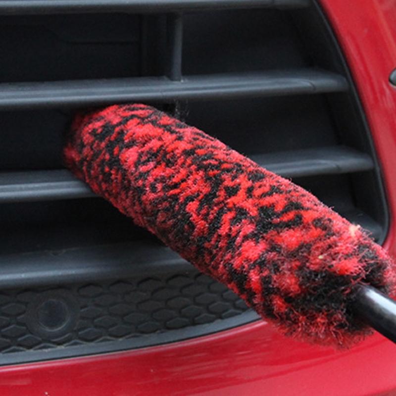Soft Wheel Brush Compact Short Handle Ergonomic Grip For Deep Rims Cleaning Brake Dust Removal Detailing Brushes