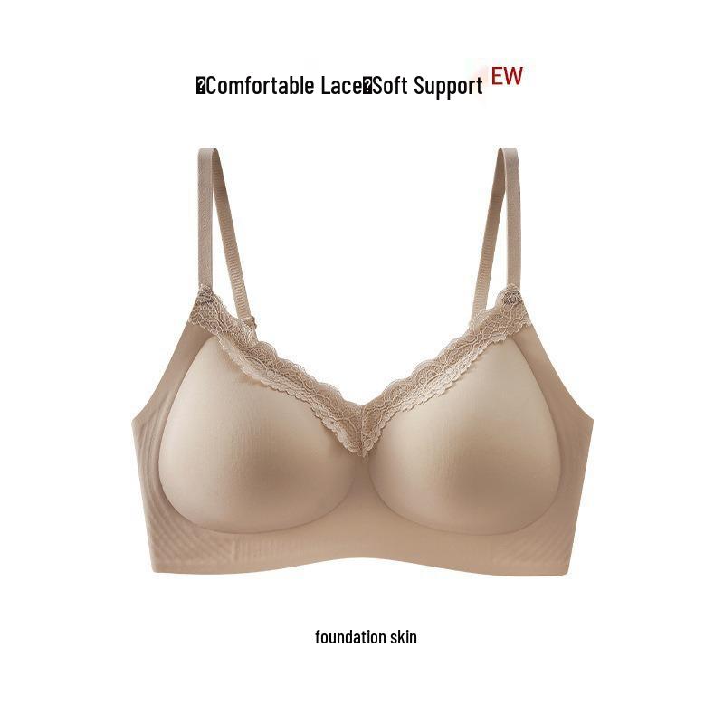 Soft, Skin-Friendly Seamless Bra: Side Support & Enhanced Gathering for Women, No Underwire, High Elasticity