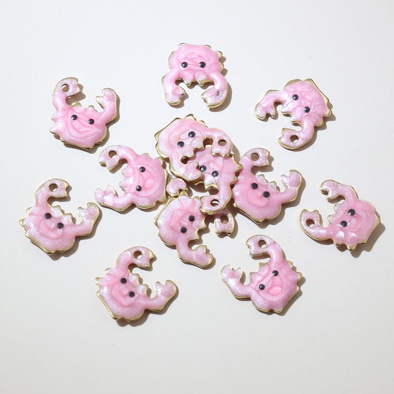 

20pcs Cute Small Enamel Crab Charms Pendant 10x10mm Stainless Steel DIY Jewelry Making Accessories for Earring Necklace Bracelet