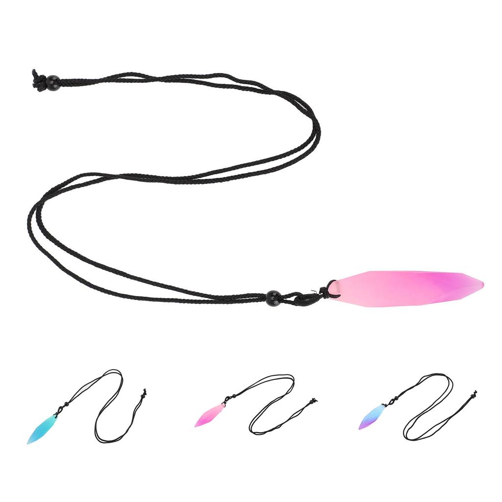 Naszyjnik z wisiorkiem świecącym w ciemności, żywica, świecący, luminescencyjny wisiorek, nieregularny kształt, matowy