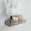 Wrought Iron Bathroom Rack, Wall-mounted Shower Gel Storage Rack, Square Non-punching and Non-marking Finishing Rack, Storage Rack.