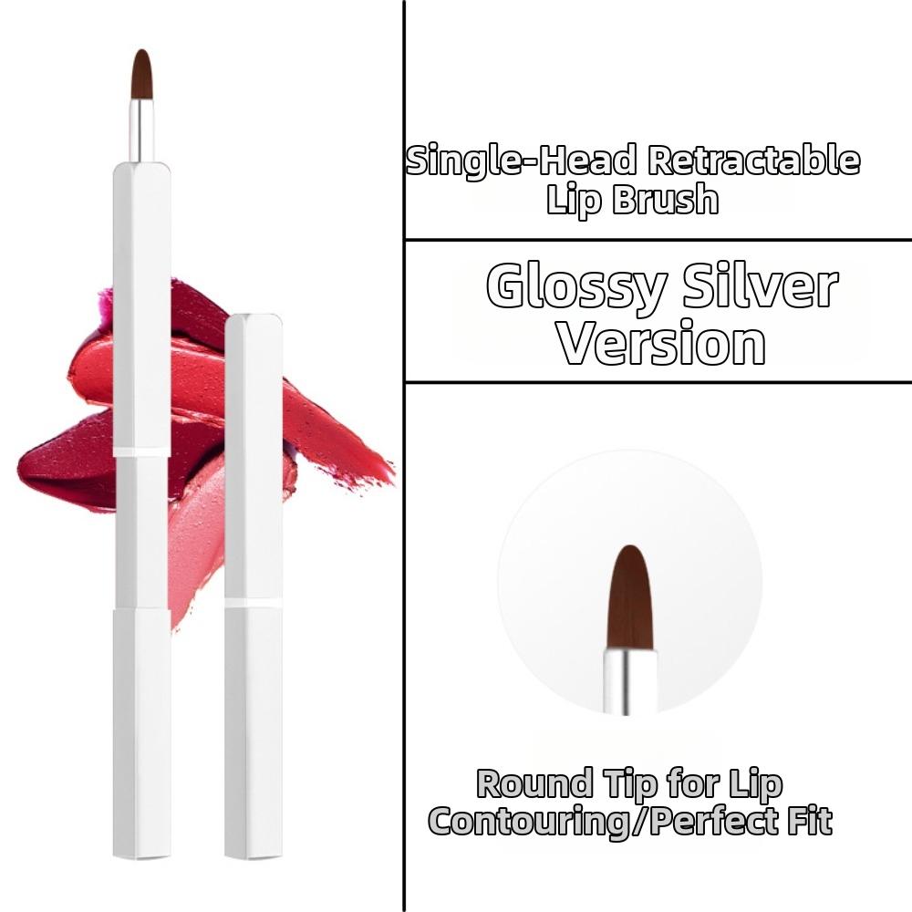 Lip Liner Lip Gloss Brush Aluminium Tube Lipstick Brush Beauty Tools Retractable Lip Brush  Travel