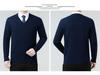 Men's Luxury Cashmere V-Neck Sweater - Warm, Stylish Autumn/Winter Layer for Middle-Aged Dads