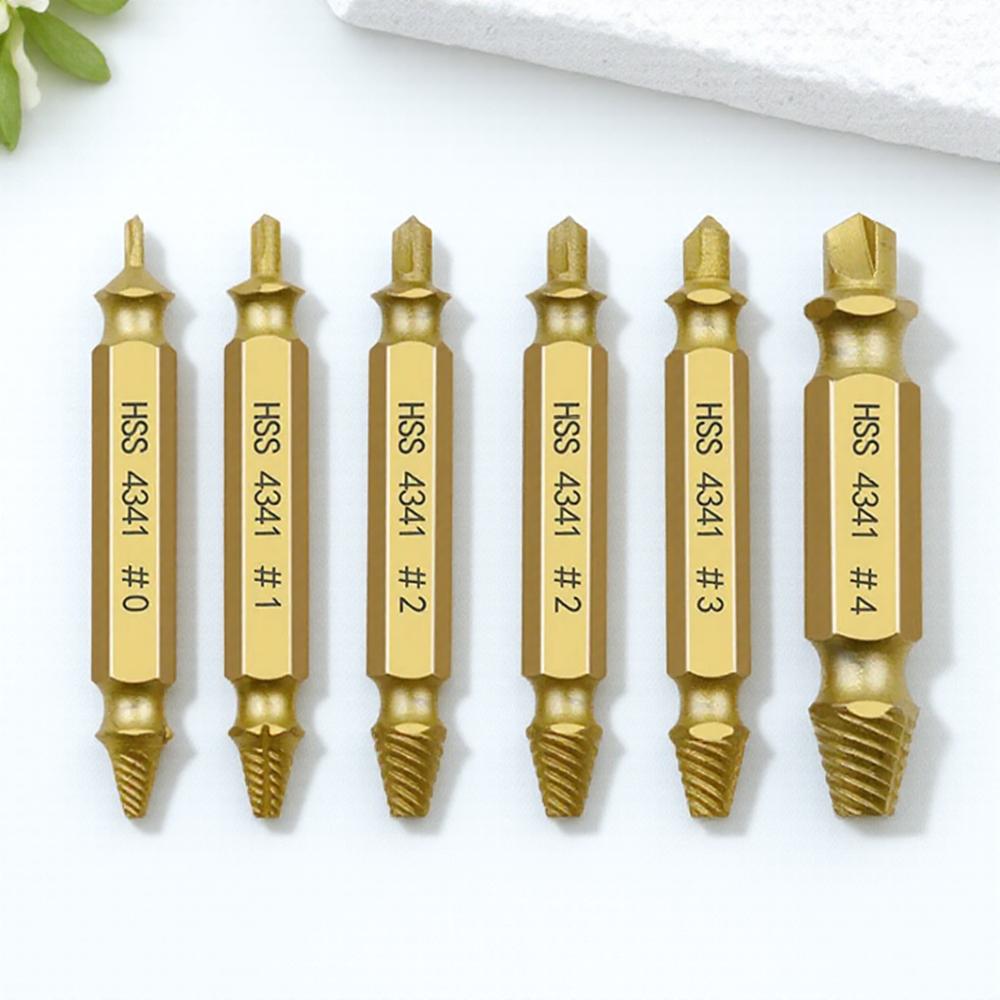 HSS 4341 Stripped Screw Extractor Drill Kit Broken Damaged Bolt Remover Tool for Easy Removal 1PC 4PCS 6PCS Drill Bits Set