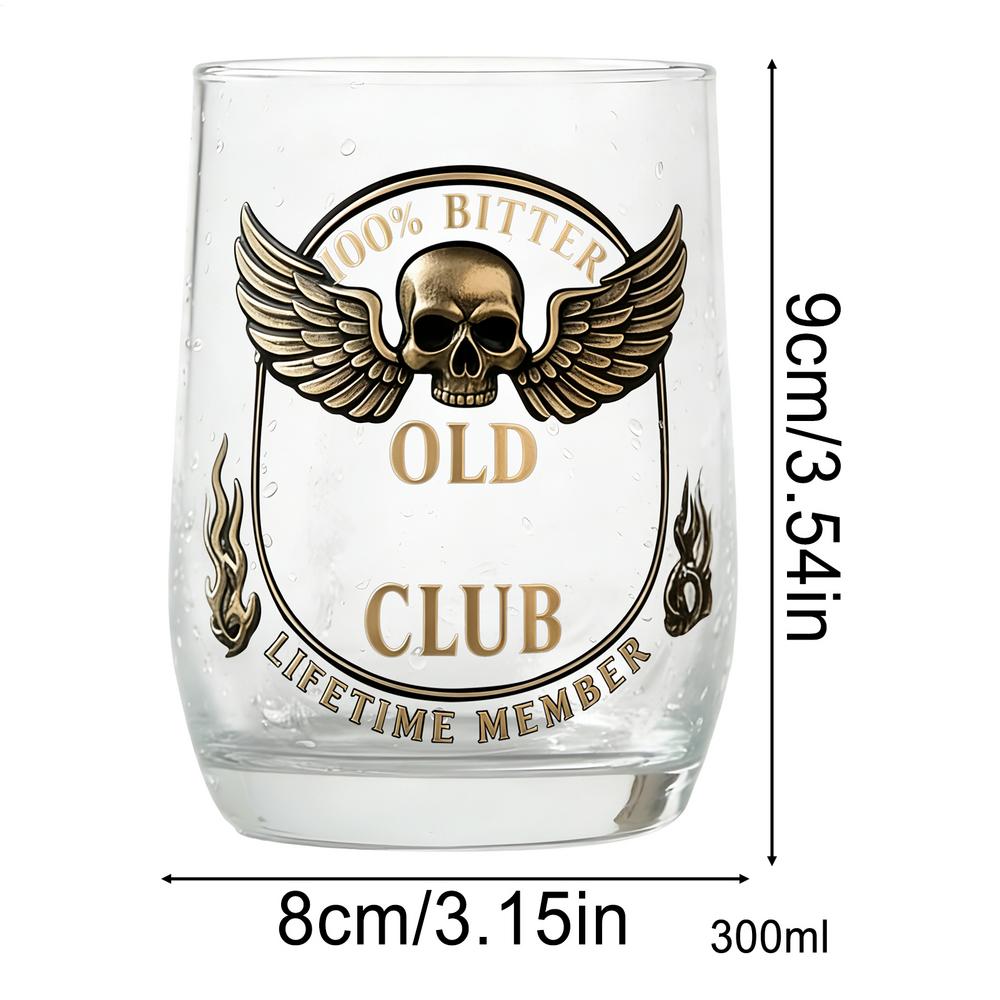 Whiskey Glasses Vintage Skull Wings Design Cup Gothic Whiskey Glasses For Men Women Family Bourbon Cocktails Birthdays Home Bar