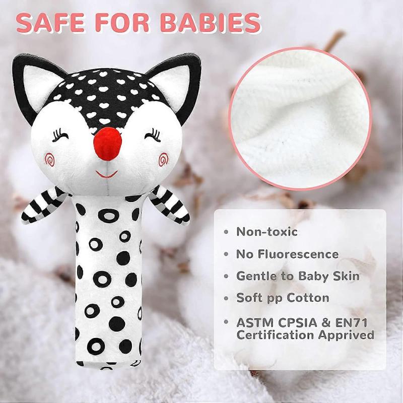 Euyecety Baby Rattle Toy for  Ewborns, Plush Stuffed Animal Rattle, Elephant Shaker Toy Rattle Shaker for Infants, Early Developmental Toy, Birthday F