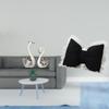 Porcelain Swan Figurine Collection And Bow Cushion Sofa Modern Home Furnishing Comfortable Bedside